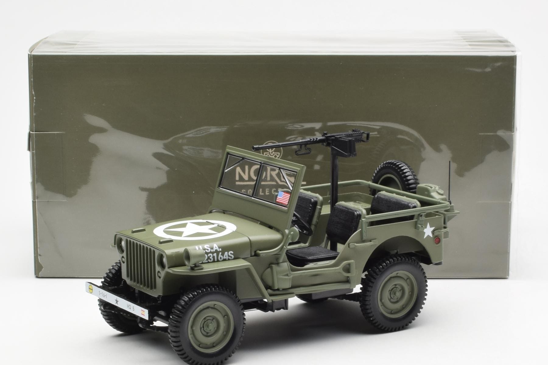 Jeep Willys MB US Army D-Day 1944 Norev 1:18 189016 Metall — bild 10 av 10