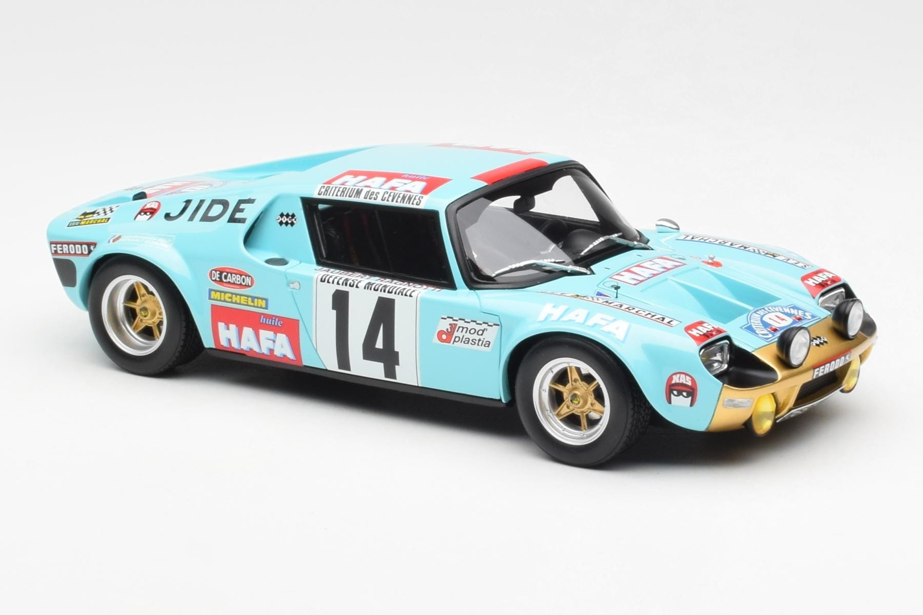 Jide 1600S Gr.4 #14 J. Ragnotti / Jaubert Criterium des Cevennes 1972 Otto 1:18 OT287 Resin — bild 4 av 6