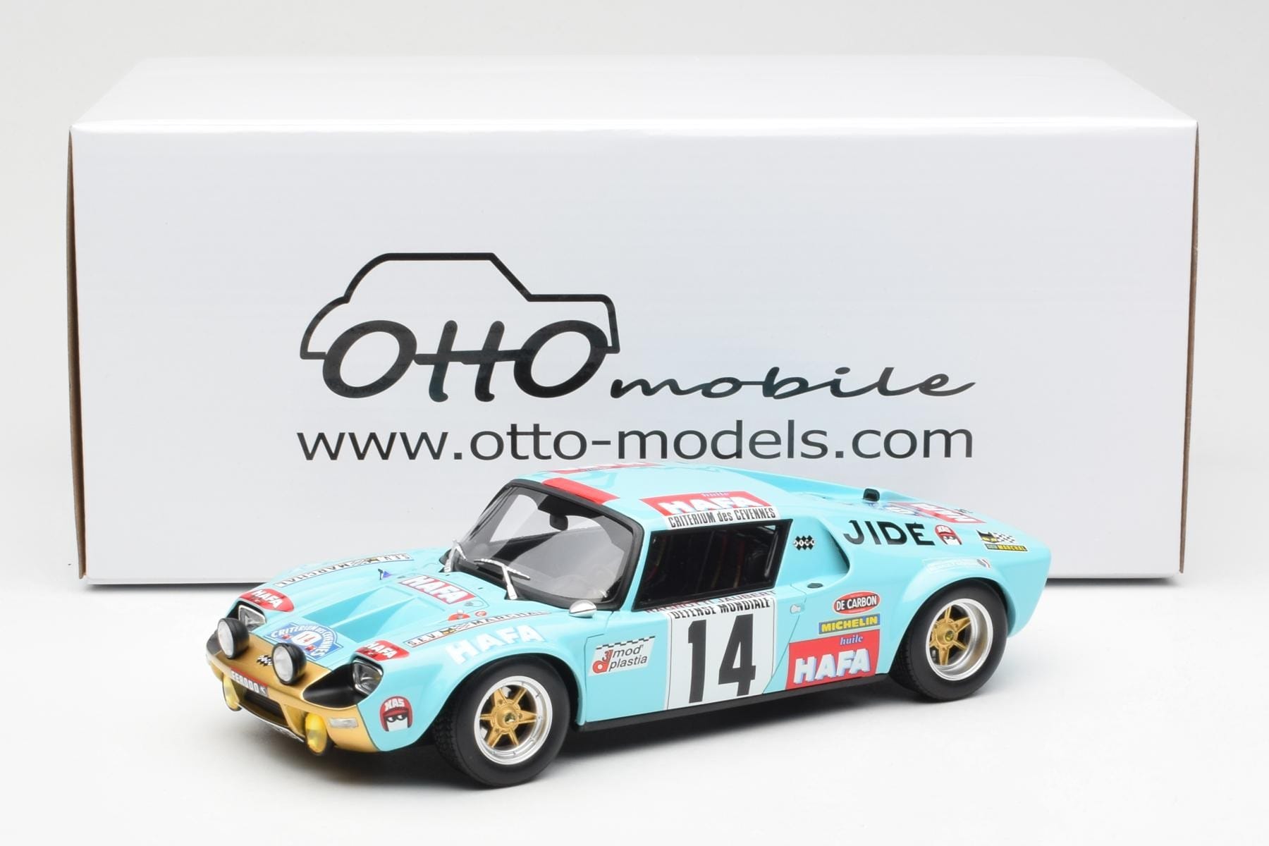 Jide 1600S Gr.4 #14 J. Ragnotti / Jaubert Criterium des Cevennes 1972 Otto 1:18 OT287 Resin — bild 6 av 6
