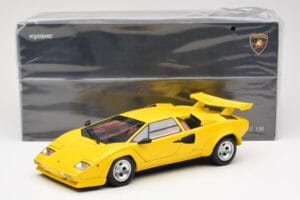 Lamborghini Countach LP 5000 Quattrovalvole Gul Kyosho 1:18 08320Y Metall — bild 8 av 8