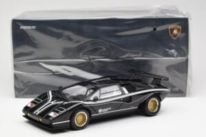 Lamborghini Countach LP 500R Svart Kyosho 1:18 08320C Metall — bild 8 av 8