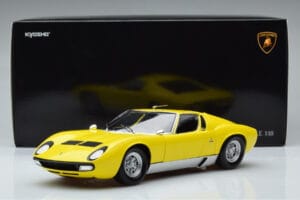 Lamborghini Miura SV Gul Kyosho 1:18 08317Y Metall — bild 11 av 11