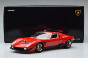 Lamborghini Miura SVR Röd Kyosho 1:18 08319RBK Metall — bild 9 av 9