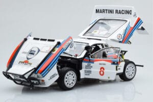 Lancia 037 Martini #8 A. Bettega / M. Perissinot Safari Rally 1985 Kyosho 1:18 08306J Metall — bild 2 av 8