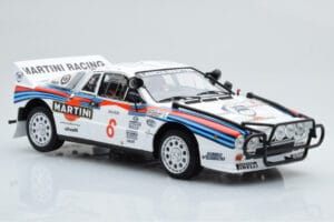 Lancia 037 Martini #8 A. Bettega / M. Perissinot Safari Rally 1985 Kyosho 1:18 08306J Metall — bild 6 av 8