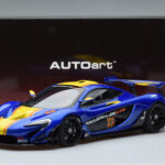 McLaren P1 GTR Blå Med Gula Ränder AUTOart 1:18 - image 7 of 7