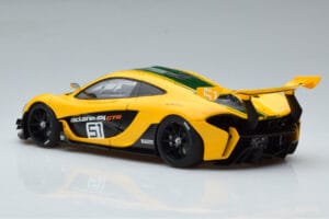 McLaren P1 GTR Gul Med Gröna Ränder AUTOart 1:18 81544 Komposit — bild 6 av 7