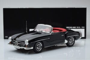 Mercedes 190 SL W121 Cabriolet Svart Minichamps 1:18 100037030 Metall — bild 8 av 8