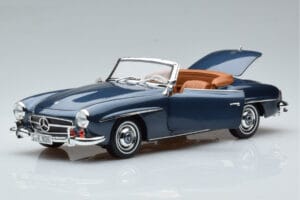 Mercedes 190 SL W121 Roadster Blå Norev 1:18 B66040625 Metall — bild 2 av 8