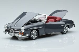 Mercedes 190 SL W121 Roadster Grå Norev 1:18 183402 Metall — bild 2 av 8