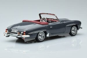 Mercedes 190 SL W121 Roadster Grå Norev 1:18 183402 Metall — bild 3 av 8