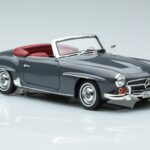 Mercedes 190 SL W121 Roadster Grå Norev 1:18 183402 Metall - image 5 of 8