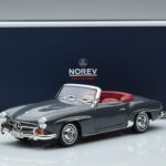 Mercedes 190 SL W121 Roadster Grå Norev 1:18 183402 Metall - image 8 of 8