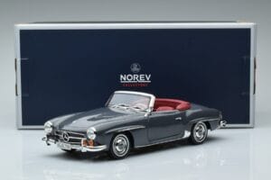 Mercedes 190 SL W121 Roadster Grå Norev 1:18 183402 Metall — bild 8 av 8