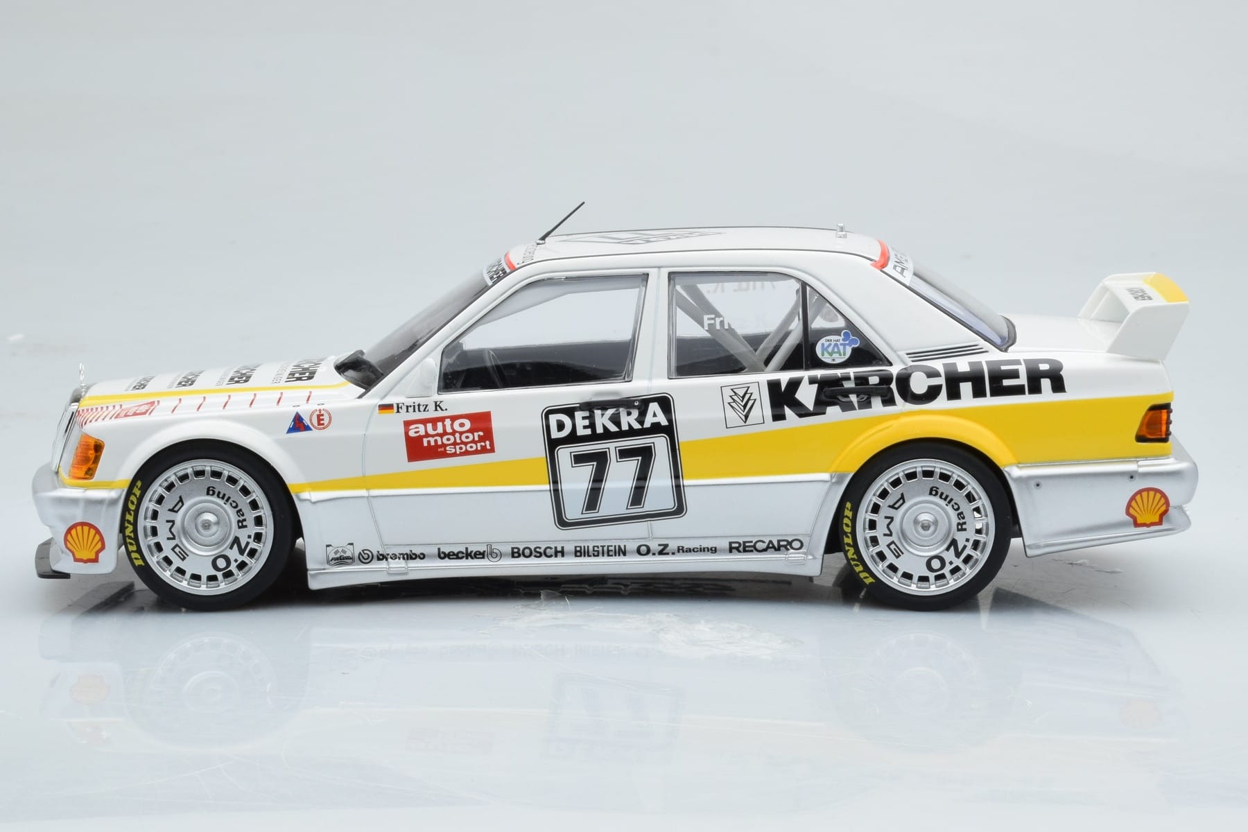 Mercedes 190E 2.5-16 W201 EVO 1 Karcher #77 F. Kreutzpointer Team AMG-Mercedes DTM 1990 Minichamps 1:18 155903677 Metall — bild 3 av 6