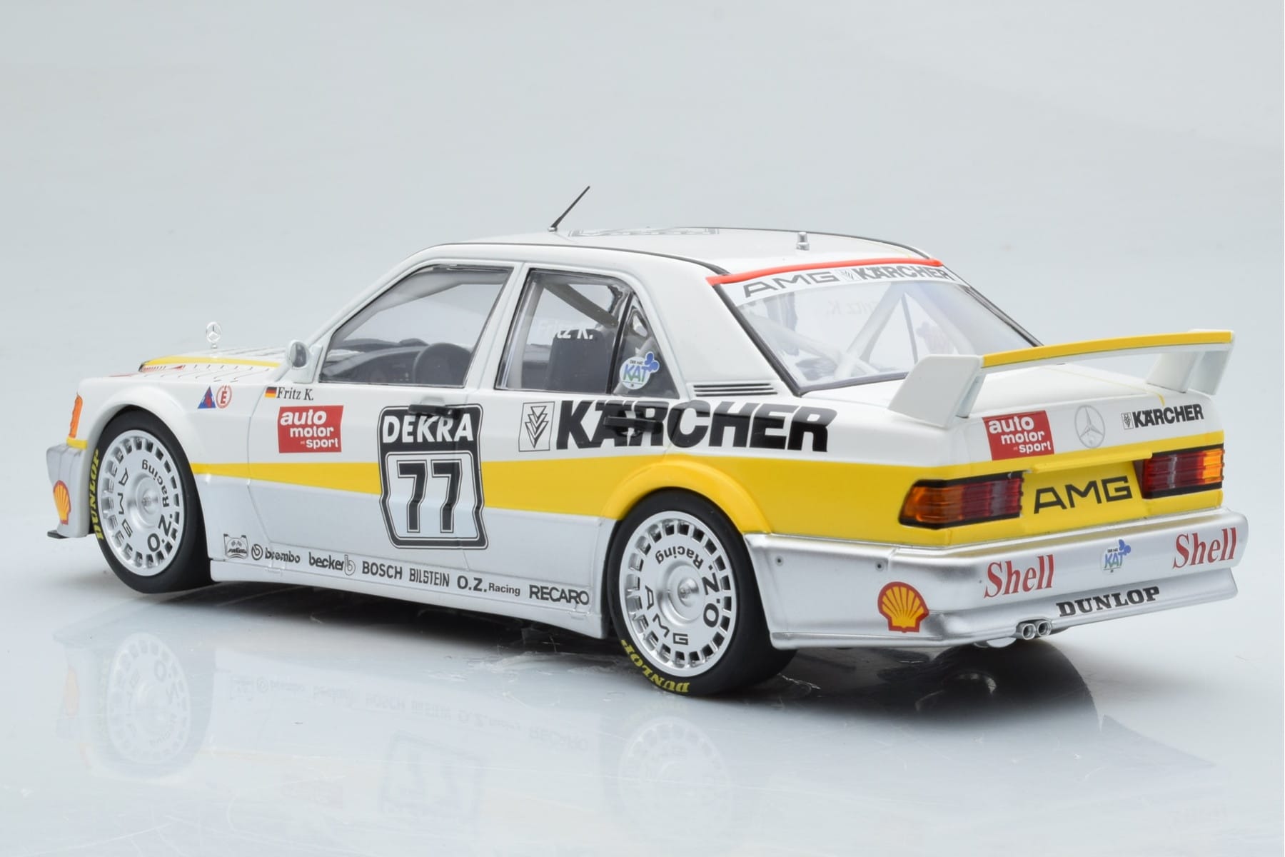 Mercedes 190E 2.5-16 W201 EVO 1 Karcher #77 F. Kreutzpointer Team AMG-Mercedes DTM 1990 Minichamps 1:18 155903677 Metall — bild 5 av 6