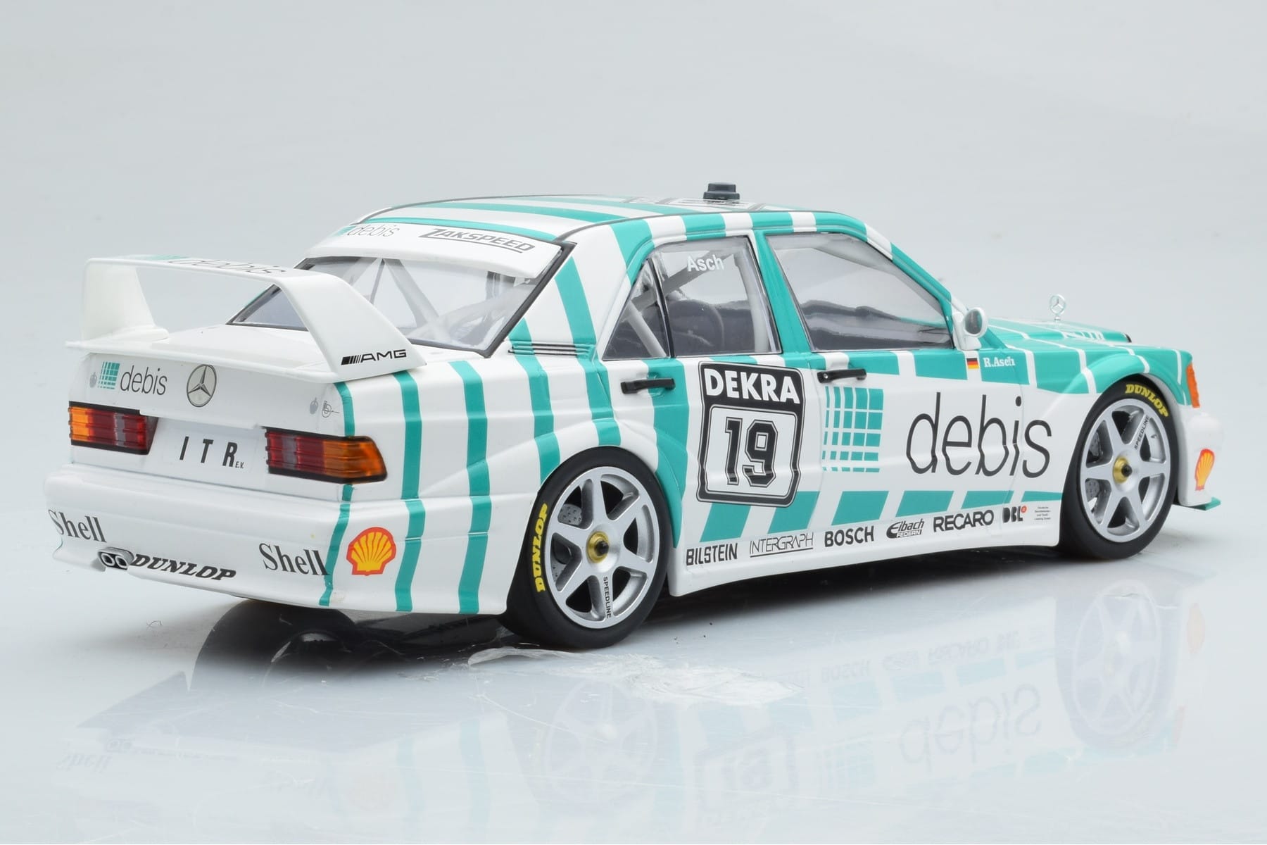 Mercedes 190E 2.5-16 W201 EVO 2 Debis #19 R. Asch Team Zackspeed DTM 1991 Minichamps 1:18 155913619 Metall — bild 2 av 6