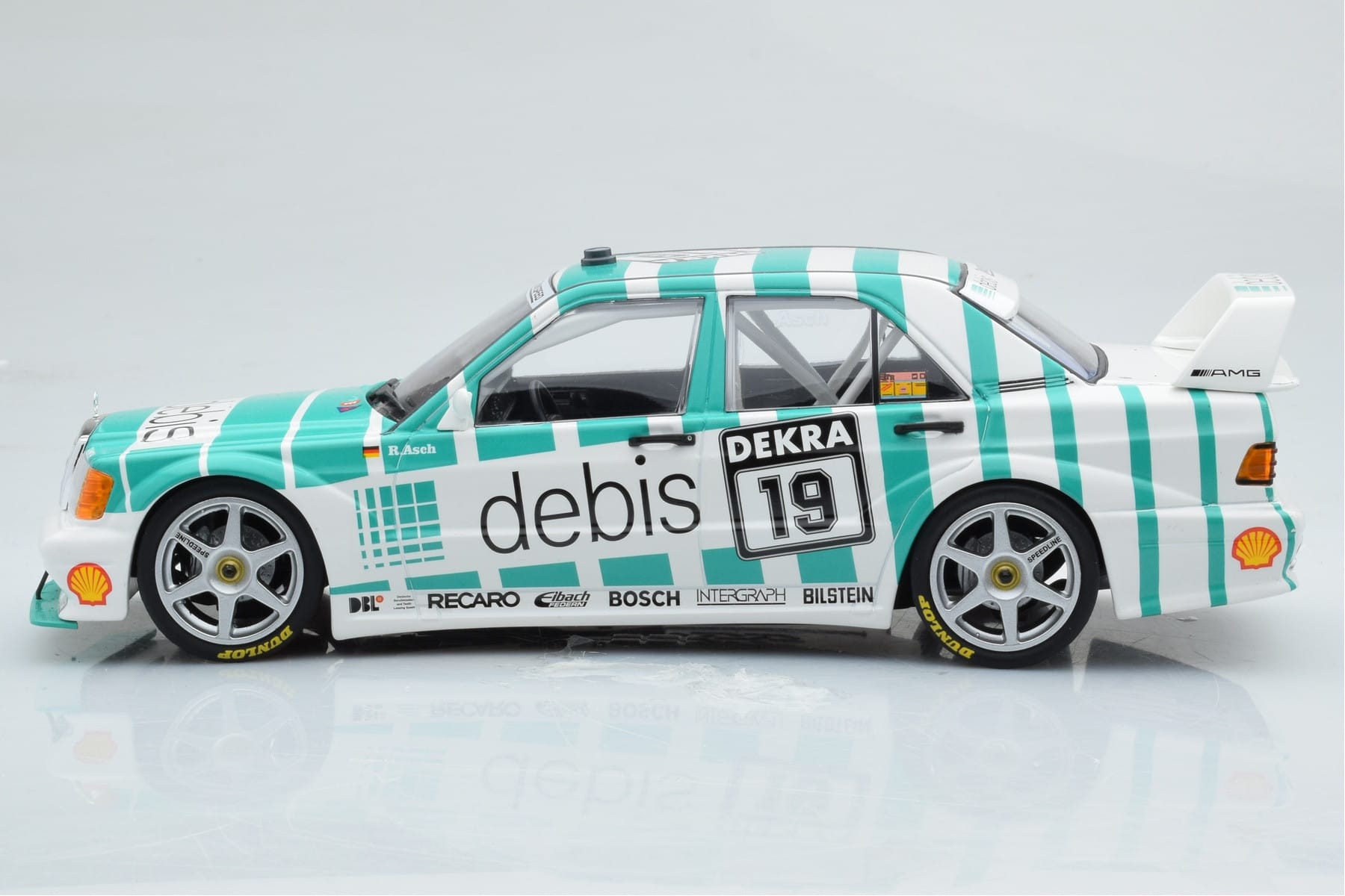 Mercedes 190E 2.5-16 W201 EVO 2 Debis #19 R. Asch Team Zackspeed DTM 1991 Minichamps 1:18 155913619 Metall — bild 3 av 6