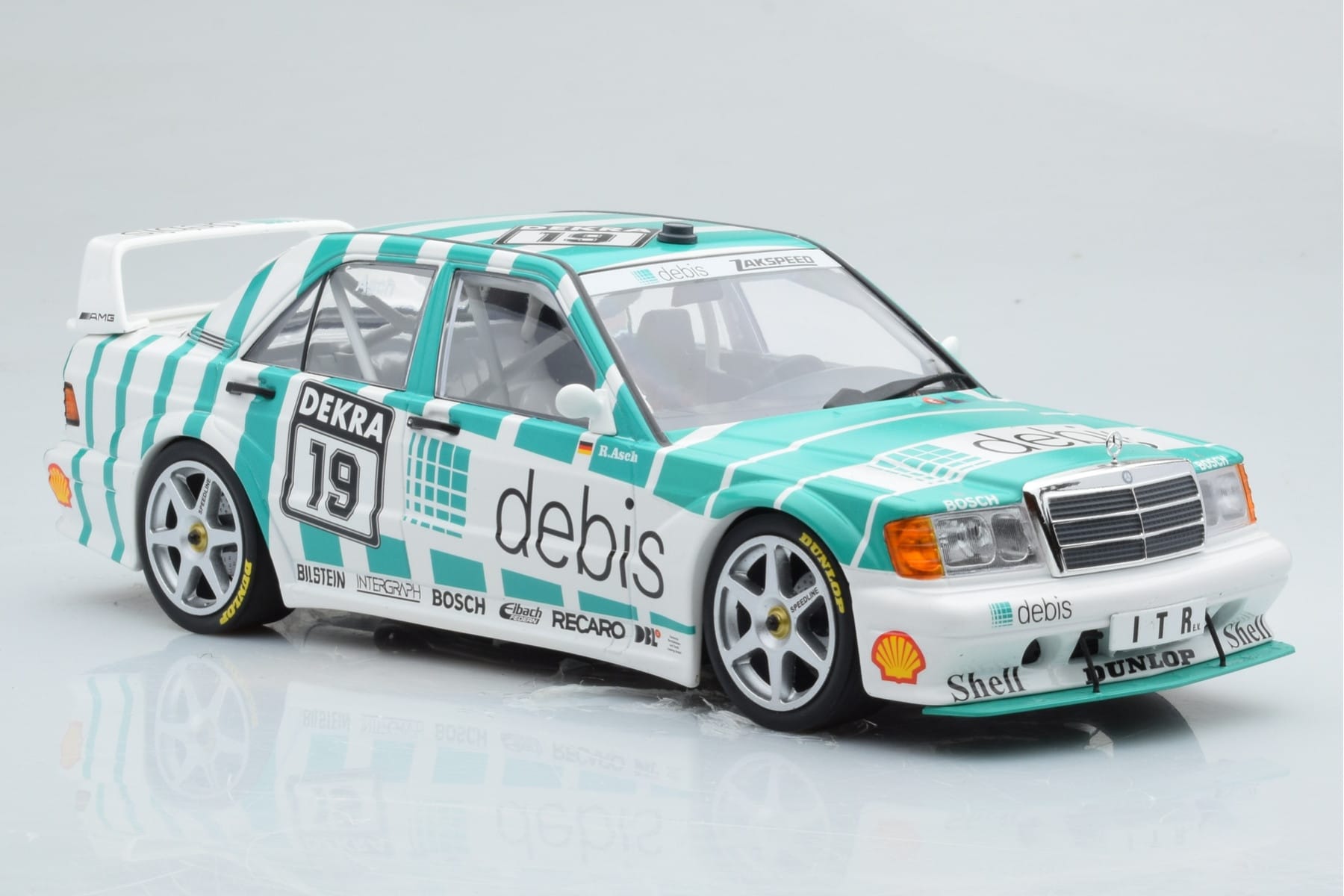 Mercedes 190E 2.5-16 W201 EVO 2 Debis #19 R. Asch Team Zackspeed DTM 1991 Minichamps 1:18 155913619 Metall — bild 4 av 6