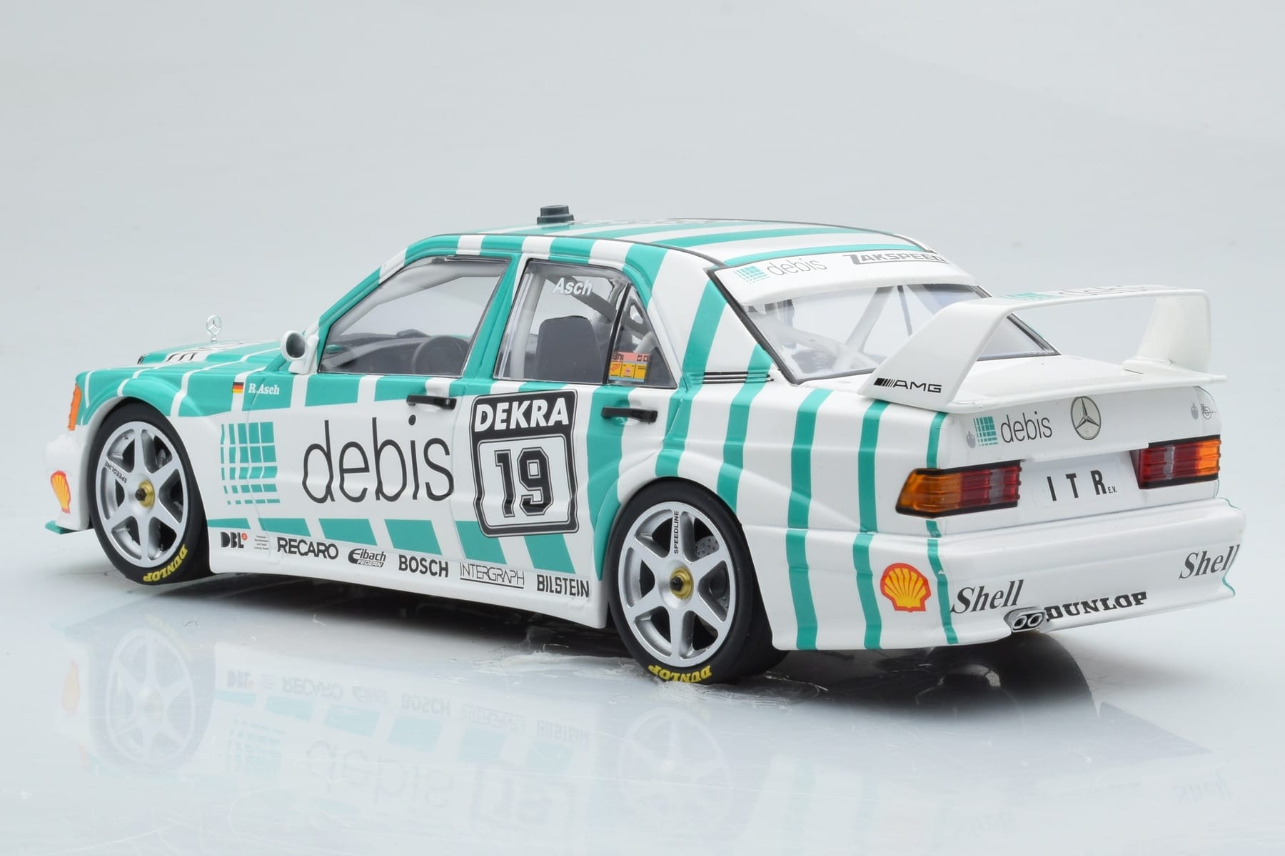 Mercedes 190E 2.5-16 W201 EVO 2 Debis #19 R. Asch Team Zackspeed DTM 1991 Minichamps 1:18 155913619 Metall — bild 5 av 6
