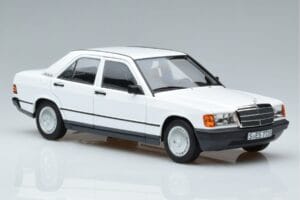 Mercedes 190 E W201 Vit Norev 1:18 183820 Metall — bild 5 av 7