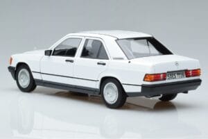 Mercedes 190 E W201 Vit Norev 1:18 183820 Metall — bild 6 av 7