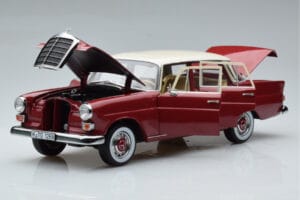 Mercedes 200 W110 Röd Norev 1:18 183706 Metall — bild 2 av 7