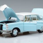 Mercedes 220 S W111 Blå Norev 1:18 183920 Metall - image 2 of 7