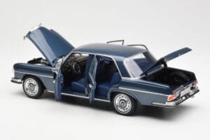 Mercedes 280 SE W108 Mörkblå Metallic Norev 1:18 183534 Metall — bild 5 av 8