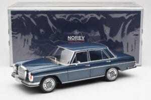 Mercedes 280 SE W108 Mörkblå Metallic Norev 1:18 183534 Metall — bild 8 av 8