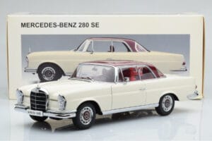 Mercedes 280 SE W108 Vit AUTOart 1:18 76287 Metall — bild 8 av 8