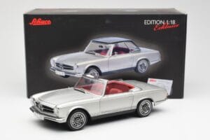 Mercedes 280 SL W113 Pagoda Silver Schuco 1:18 450035000 Metall — bild 8 av 8