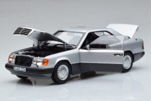 Mercedes 300 CE-24 C124 Coupe Silver Norev 1:18 183880 Metall — bild 2 av 7