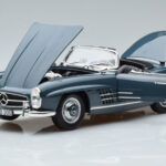 Mercedes 300 SL W198 Roadster Blå Norev 1:18 - image 2 of 9