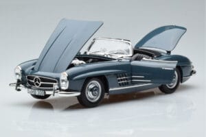 Mercedes 300 SL W198 Roadster Blå Norev 1:18 B66040668 Metall — bild 2 av 9