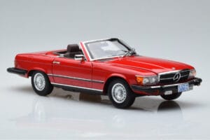 Mercedes 450 SL R107 US Version Röd Norev 1:18 183729 Metall — bild 6 av 8