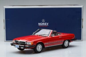 Mercedes 450 SL R107 US Version Röd Norev 1:18 183729 Metall — bild 8 av 8