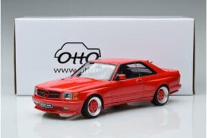 Mercedes 560 SEC W126 Widebody Röd Otto 1:18 OT995 Resin — bild 6 av 6