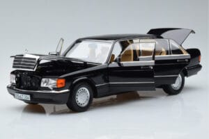 Mercedes 560 SEL W126 Svart Norev 1:18 183793 Metall — bild 2 av 7