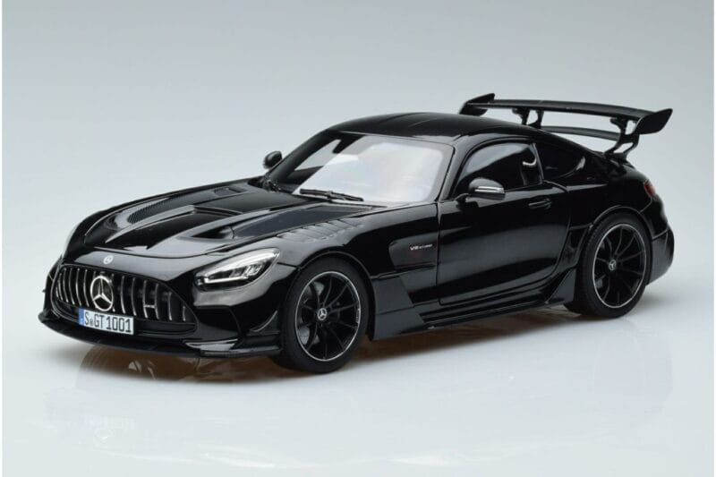 Mercedes AMG GT C190 Black Series Svart Norev 1:18 183900 Metall