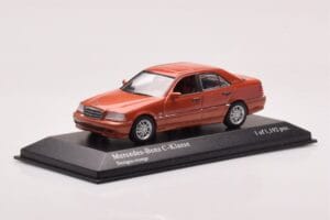 Mercedes C-Class W202 C240 Orange Metallic Minichamps 1:43 430037000 Metall — bild 2 av 4