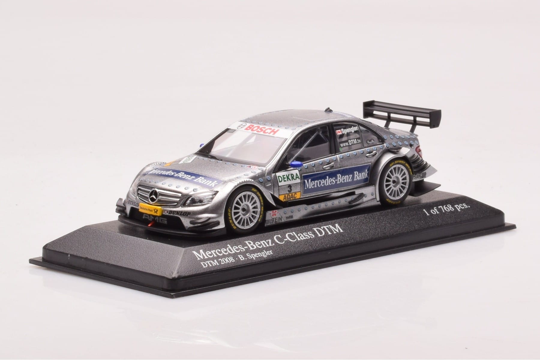 Mercedes C-Class W204 DTM Team AMG Mercedes #3 B. Spengler DTM 2008 Minichamps 1:43 400083803 Metall — bild 2 av 4