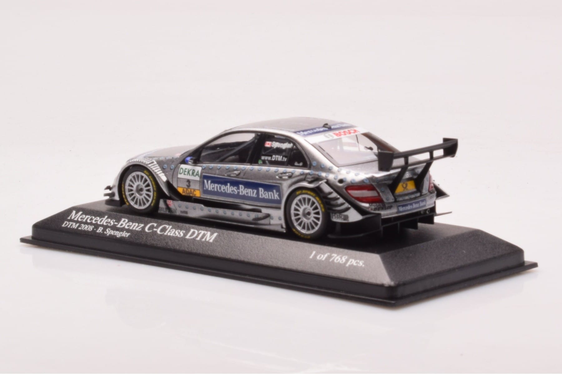 Mercedes C-Class W204 DTM Team AMG Mercedes #3 B. Spengler DTM 2008 Minichamps 1:43 400083803 Metall — bild 3 av 4