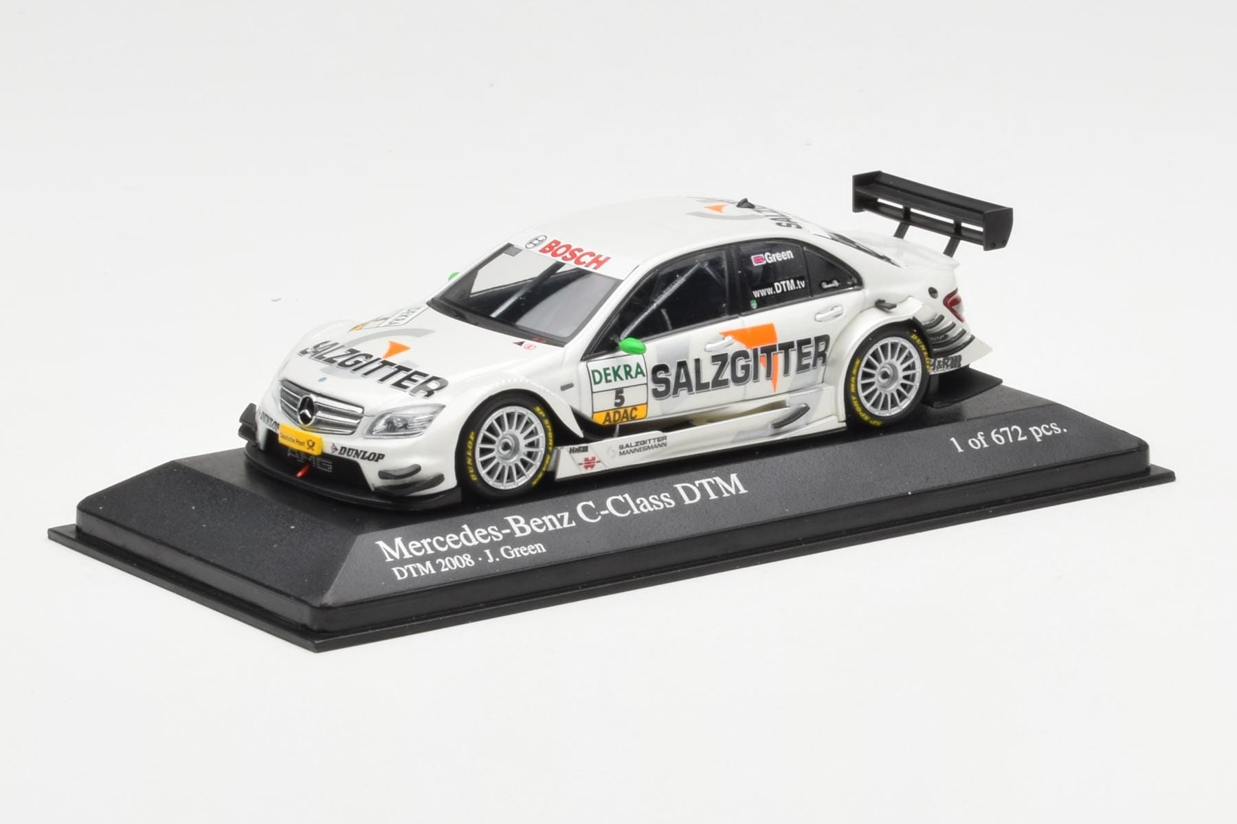 Mercedes C-Class W204 DTM Team AMG Mercedes #5 J. Green DTM 2008 Minichamps 1:43 400083805 Metall — bild 2 av 4