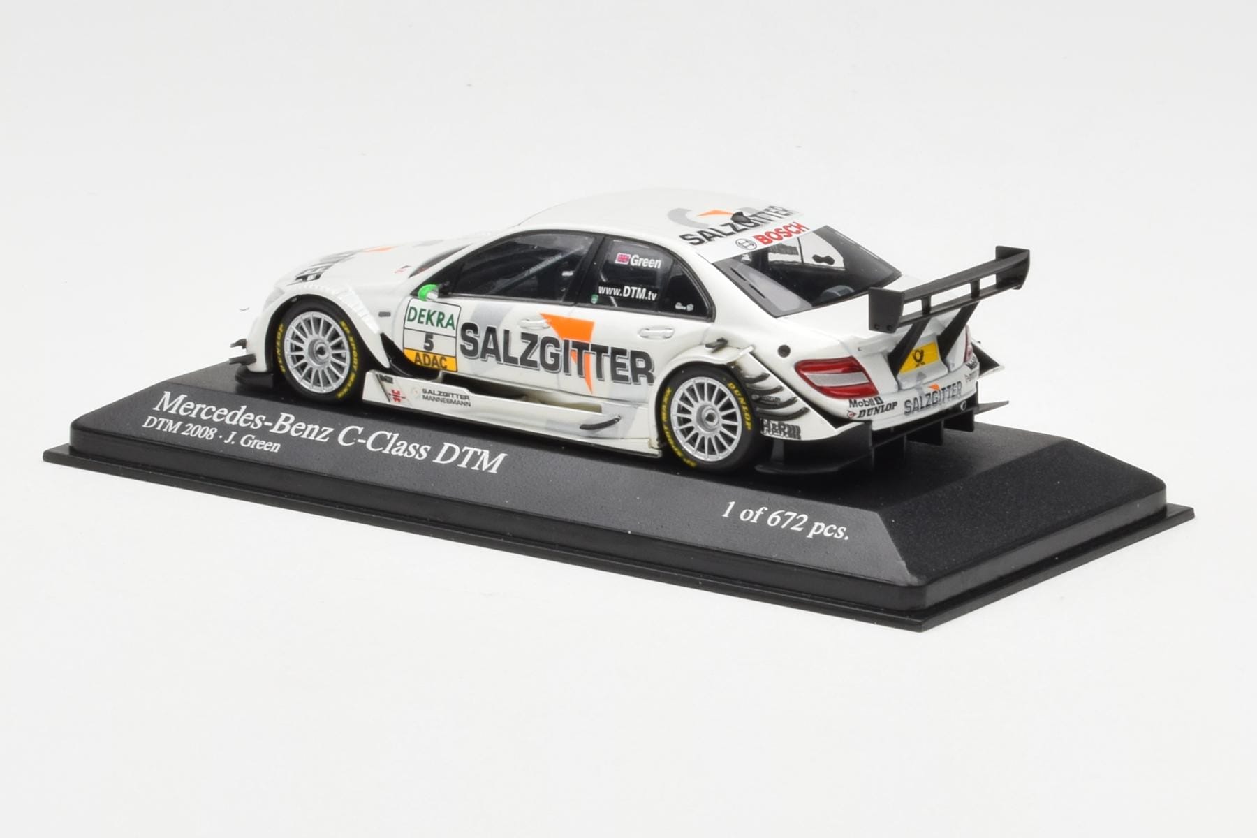 Mercedes C-Class W204 DTM Team AMG Mercedes #5 J. Green DTM 2008 Minichamps 1:43 400083805 Metall — bild 3 av 4