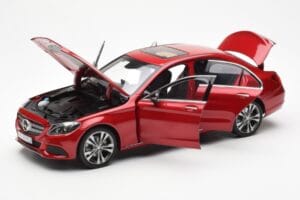 Mercedes C-Class W205 Röd Metallic Asia Exclusive Norev 1:18 183835 Metall — bild 2 av 8