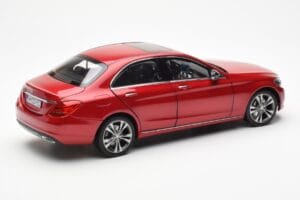 Mercedes C-Class W205 Röd Metallic Asia Exclusive Norev 1:18 183835 Metall — bild 3 av 8