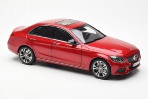 Mercedes C-Class W205 Röd Metallic Asia Exclusive Norev 1:18 183835 Metall — bild 6 av 8