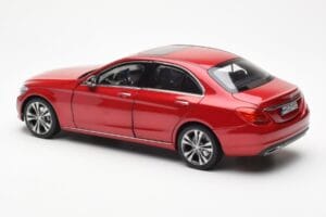 Mercedes C-Class W205 Röd Metallic Asia Exclusive Norev 1:18 183835 Metall — bild 7 av 8