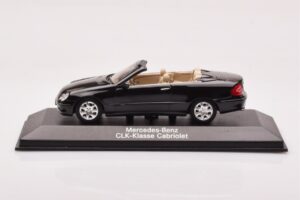 Mercedes CLK A209 Cabriolet Obsidian Svart Metallic Minichamps 1:43